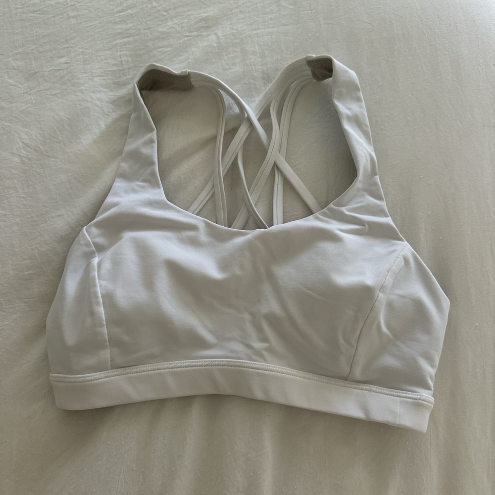 Lululemon White Strappy Sports Bra for Intimates & Sleepwear